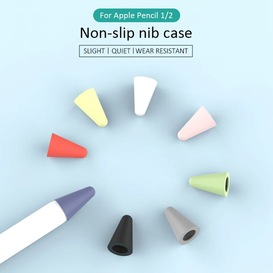 

Colorful Soft Silicone Compatible For Apple Penci Nib Cover For iPad Pro 2 And 1 Pencil Silicone Case Cover Stylus accessories