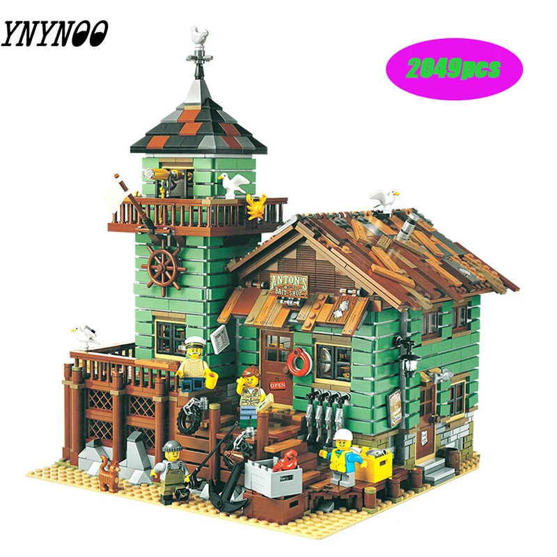 

The Old Finishing Store Model building kits compatible with legoings 21310 building brick MOC Series Set Children Educational