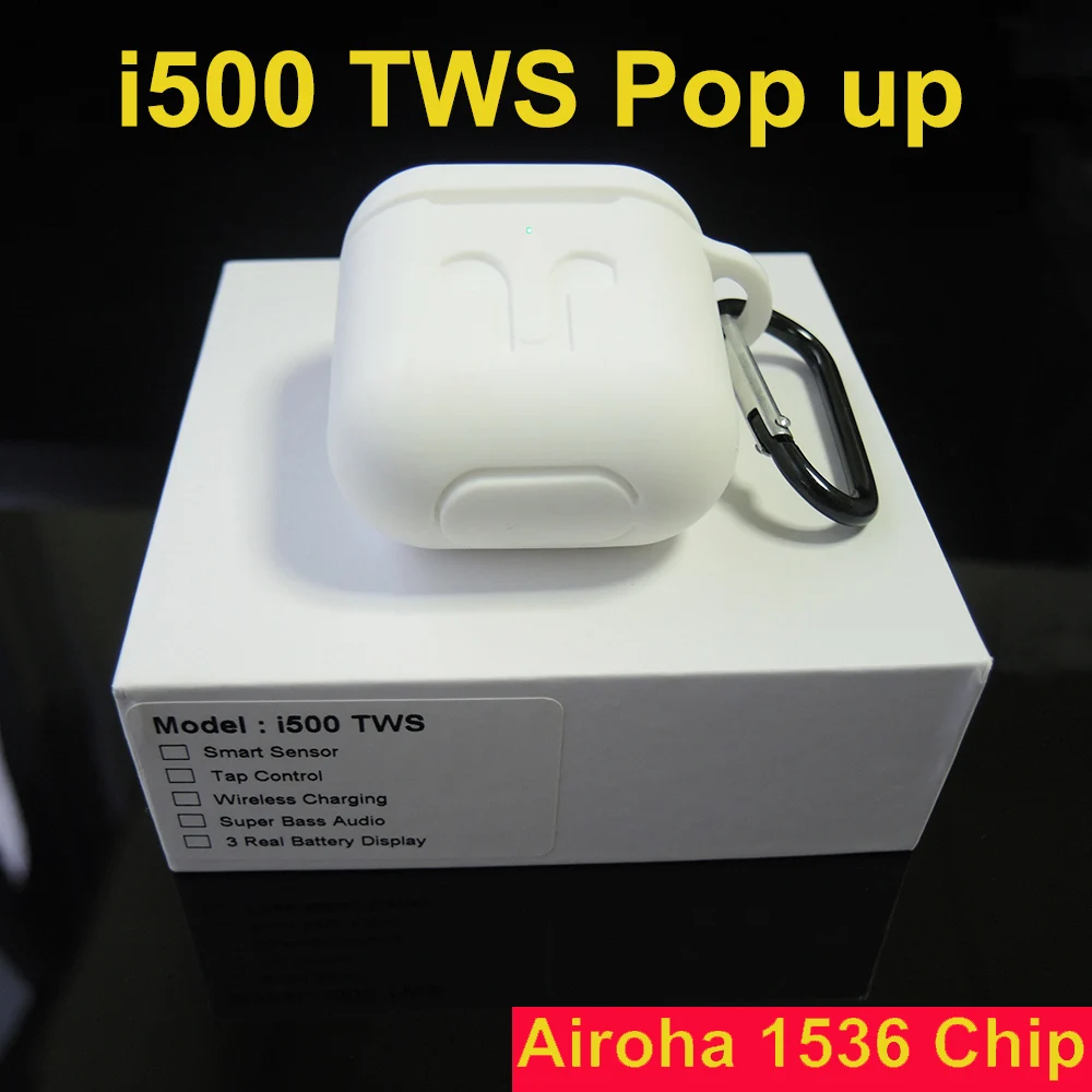 I500 TWS Airoha 1536u-чип bluetooth наушники gps расположение для IOS повторно имя Беспроводные наушники умный датчик i500tws