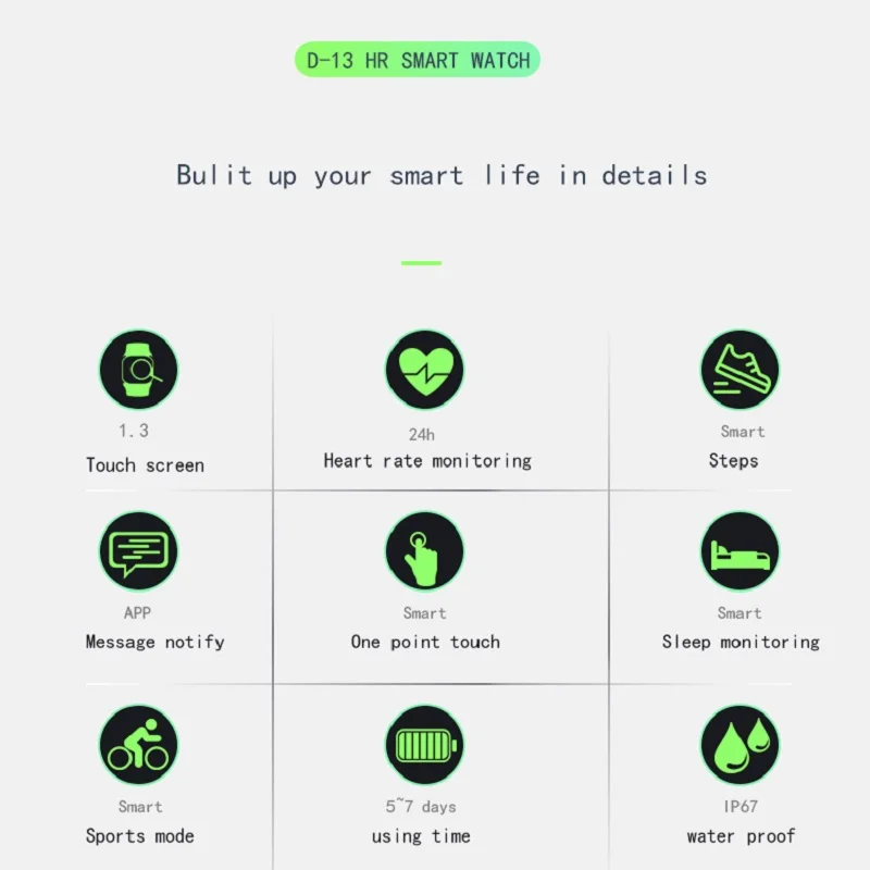Zeblaze IP67 Sport Bracelet Heart Rate Monitor Sleep Monitoring Smartwatch Waterproof Smart Watch Women mens Connect IOS Android Zeblaze IP67 Sport Bracelet Heart Rate Monitor Sleep Monitoring Smartwatch Waterproof Smart Watch Women mens Connect IOS Android - women, unisex, smart-warch