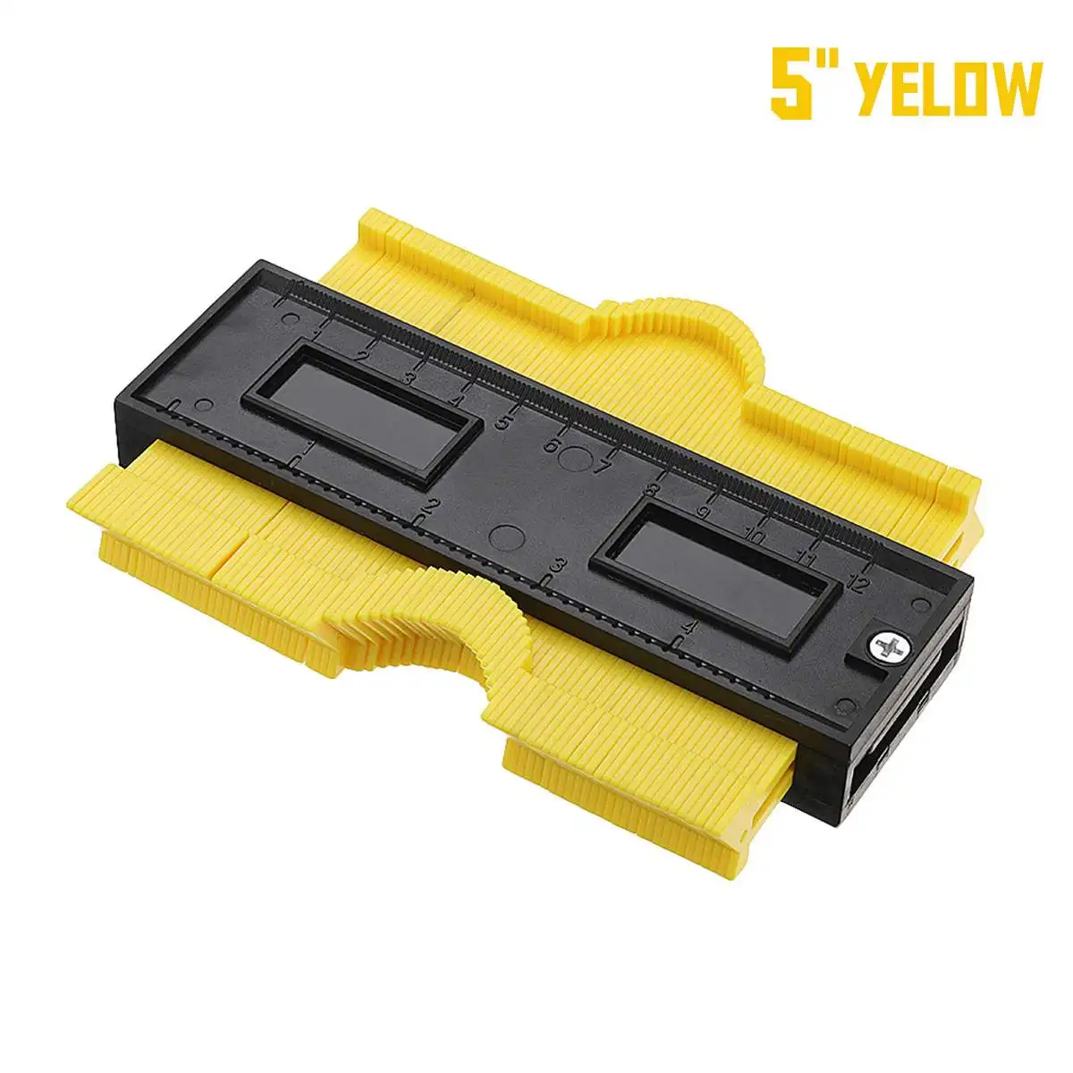 120mm Yellow " /10" пластиковый копировальный манометр, контурный Дубликатор, стандартная ширина, деревообрабатывающий инструмент, плиточный ламинат, измерительные инструменты - Цвет: 120mm Yellow