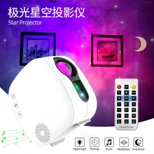 Lampe Laser de projection de ciel, projecteur de nébuleuse, USB, veilleuse d'ambiance, Bluetooth, musique, télécommande, fonction de synchronisation 