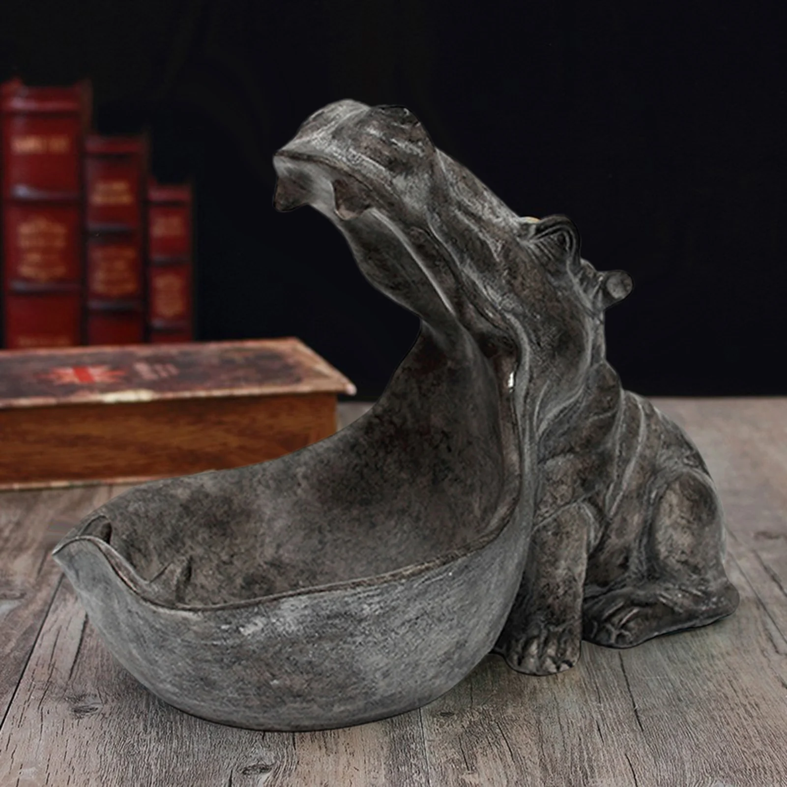 Big Mouth Hippo Storage Figurine Key Bowl Resin Candy Dish Home Decor 全ての