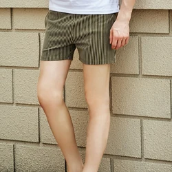 Short décontracté en coton pour homme, pantalon rose à rayures verticales, survêtement de Jogging en plein air, en tricot, respirant, grande taille, nouvelle collection 