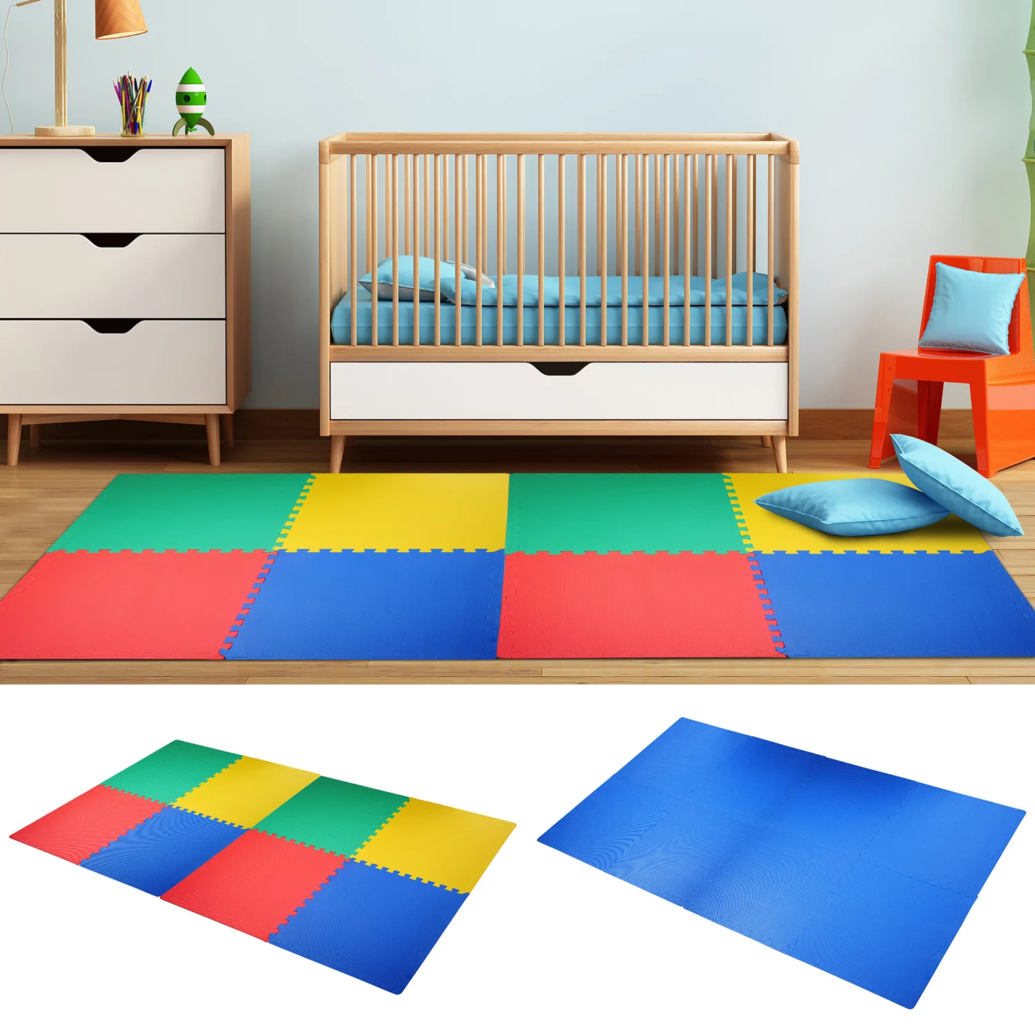 HOMCOM multifunctional Mat 8 EVA foam baby toy for gym home and non-toxic living room | Игрушки и хобби