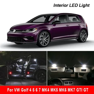 Image 1 - Interieur Led Voor Volkswagen Vw Golf 4 5 6 7 MK4 MK5 MK6 MK7 Gti Gt Canbus Voertuig Lamp Indoor dome Kaart Reading Light Kit