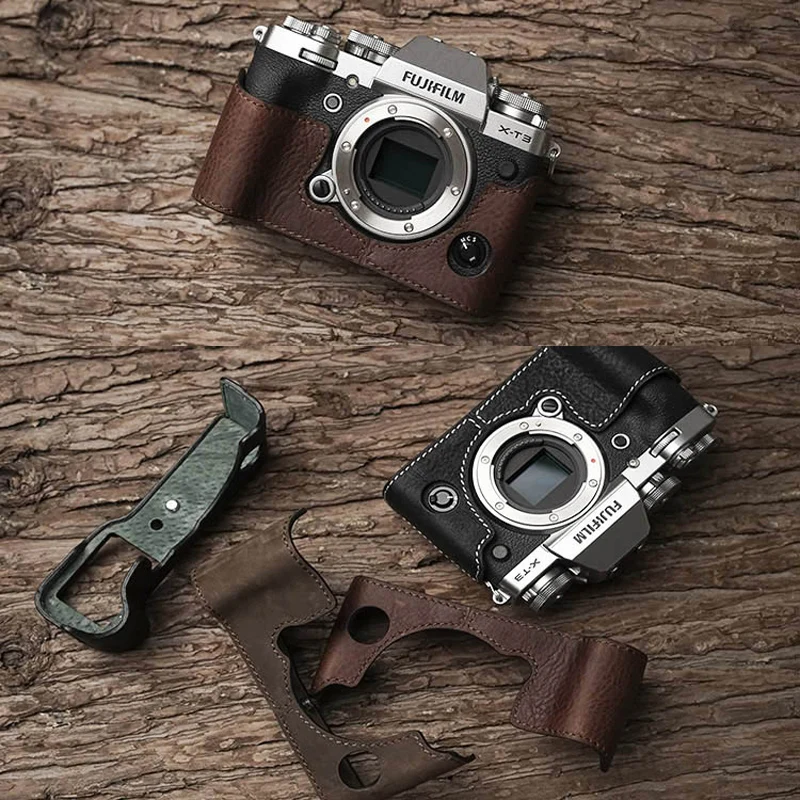 Mr.Stone Brand Genuine Leather Camera case Half
