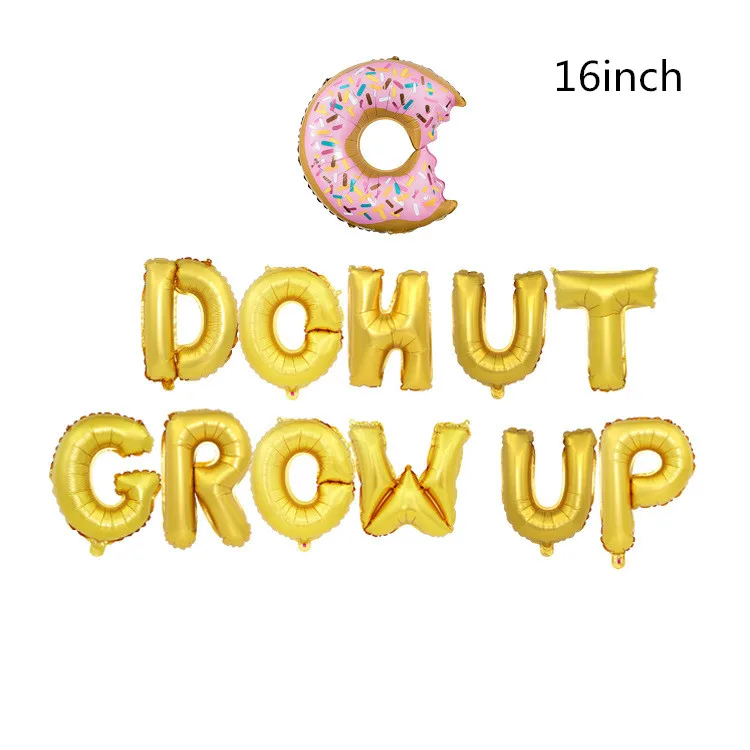Пончик Grow up вечерние бумажные чашки салфетки тарелки с днем рождения Юбилей ребенка душ конфеты украшение для бара и вечеринки пончик Вечерние - Цвет: gold grow up