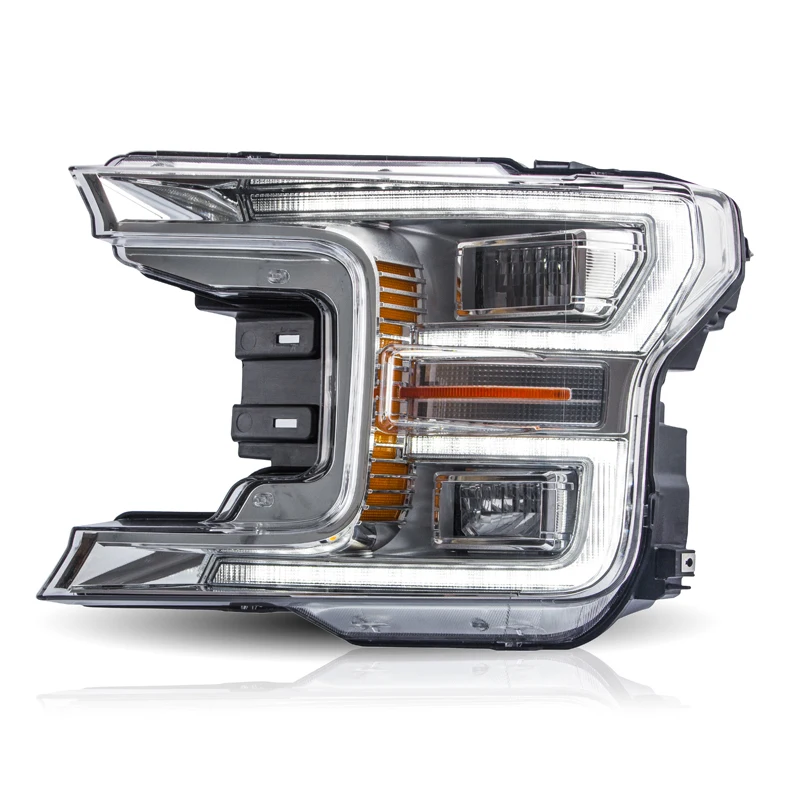 

LED Strip Front Lamps for Ford F150 Headlights 2017 2018 2019 Raptor Head Lamp Turn Signal with Sequential Indicator
