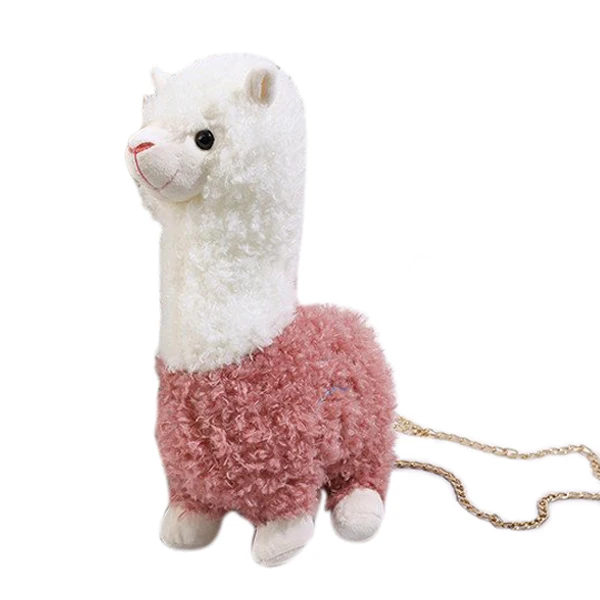 

Funny Cartoon Plush Alpaca Animal Shape Bag Creative Spoof Fashion Shoulder Bag Women'S Messenger Bag Girls Cute Flap Bag