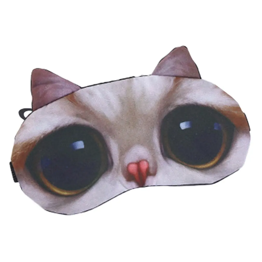 

Creative 3D Eye Mask Ice Pack Eye Mask Cartoon Animal Blindfold Eye Mask Ceramic Fleece Short Plush Eye Mask