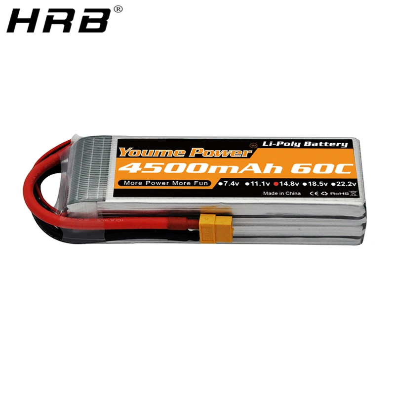 Youme 14,8 V 4S Lipo 4500mah батарея XT60 EC3 Deans T XT90 EC5 TRX 60C для вертолета самолета автомобиля гоночного грузовика лодки RC запчасти Новые