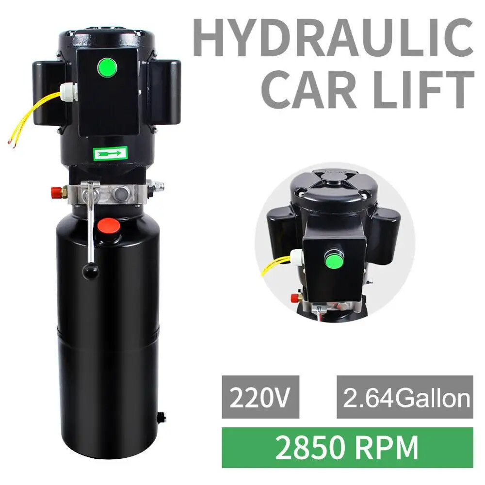 220V 10L Sollevatore Per Auto Unità Di Sollevamento Idraulica A Semplice Effetto Funzionamento Manuale Paranco Per Veicoli 2.64 Galloni