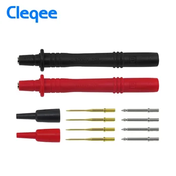 

Cleqee P8001 2PCS Multimeter Probe with Replaceable Gilded Needles Test pen Probes for Multimeter