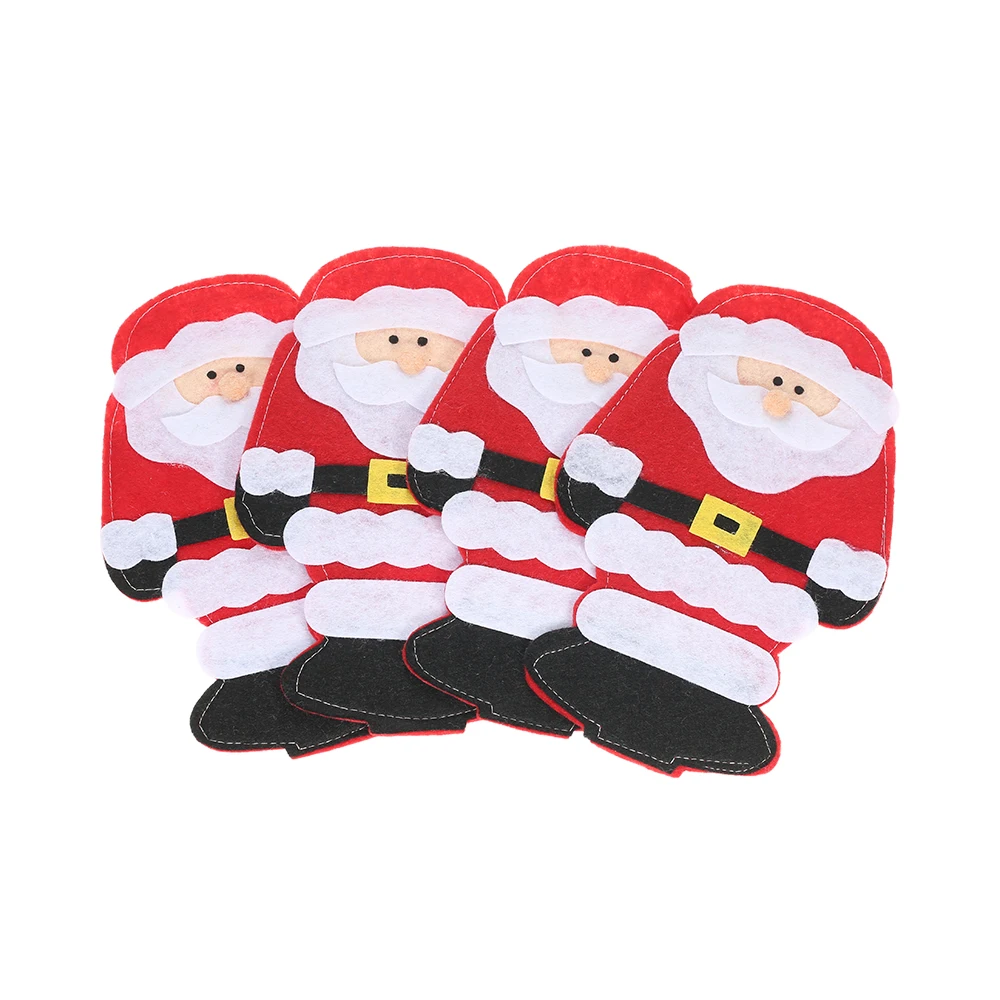 Рождество Санта Клаус рождественские столовые приборы держатели вилки Ножи