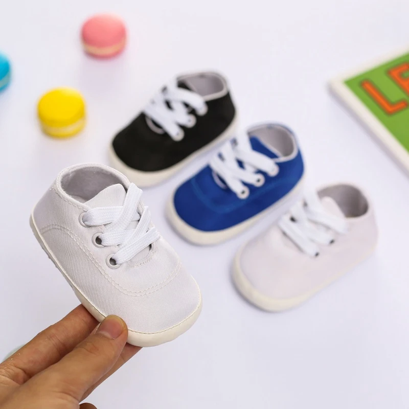 

Autumn Classic Canvas Baby Shoes Newborn Boys Girls First Walkers Infant Toddler Soft Bottom Anti-slip Prewalker Sneakers 0-18M
