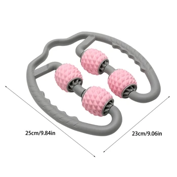 

2020 New Fitness 4 Wheels Shaft Ring Leg Clamp Massager Muscle Relaxation Rolling Wheel