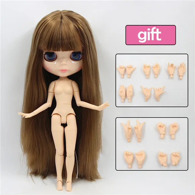 natural shiny face Фабрика blyth кукла bjd шарнир тела белая кожа bjd 30 см матовый лица резные губы с бровей индивидуальные лица - Цвет: natural shiny face