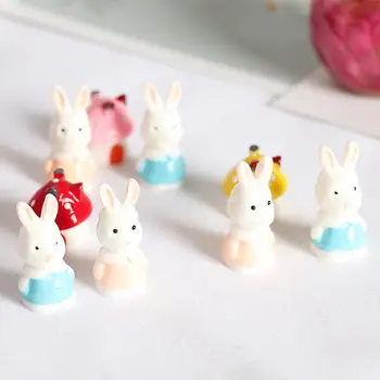 

3Pcs Cute Miniature Rabbit Mushroom House Animal Model Dollhouse Decoration