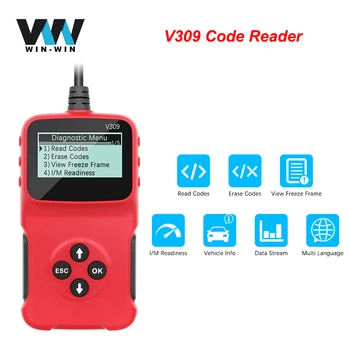 

V309 Code Reader Read/Clear Fault Code I/M DTC OBD2 Code Reader OBDII / EOBD USB OBD 2 OBD2 Car Diagnostic Scanner Auto Tool