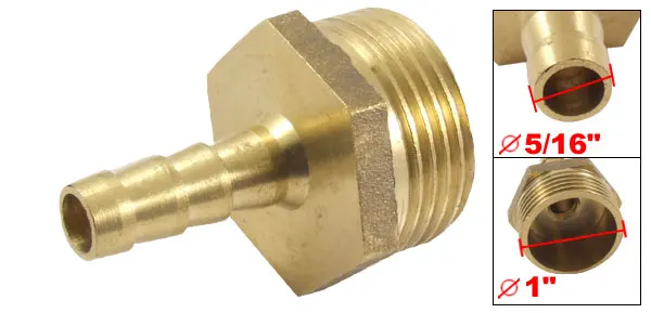 3/4BSP Male Thread 8mm Air Water Hose Brass Barb Fitting Coupler Adapter