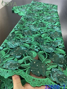 

Latest Green French Tulle Mesh Laces Fabrics African Lace Fabric with Stones Embroidery Nigerian Net Lace Fabric APW3260B
