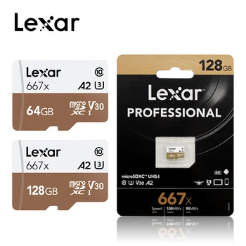 

Lexar Professional Memory Card Up To 100MB/s Micro SD Card 667x C10 256GB TF Card 128GB Free Adapter for Drone Sport Camcorder