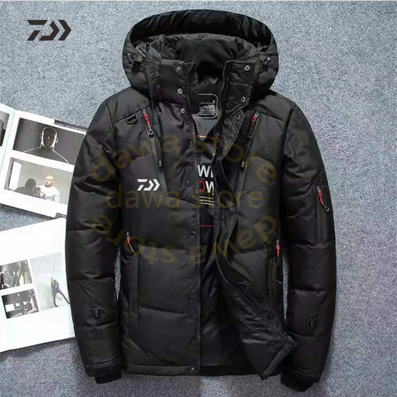 Daiwa куртка Мужская бархатная одежда для рыбалки утолщенная термальная рыболовная рубашка на молнии Daiwa зимняя одежда для рыбалки мужская хлопковая уличная одежда