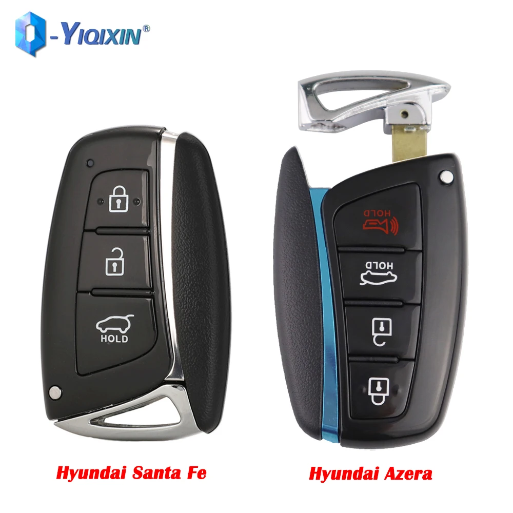 YIQIXIN Remote Car Key 433MHz ID46 8A Chip For Hyundai IX45 Genesis Santa Fe 2012-2018 Equus Azera Tucson Keyless Go Smart Fob