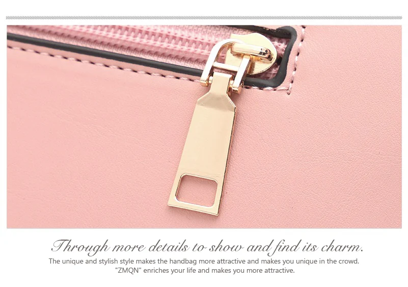 ZMQN Handbags For Women Cute Pink Luxury Shoulder Bag Leather Hand Bag Candy Solid Handbag Hgigh Quality Torebki Damskie A849