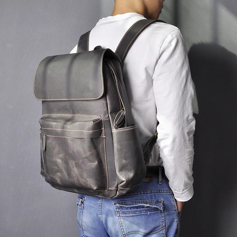 Mochila Masculina Couro legigo, винтажная сумка для ноутбука, 16 дюймов, натуральная кожа, рюкзак для мужчин, рюкзак для ноутбука, школьная сумка