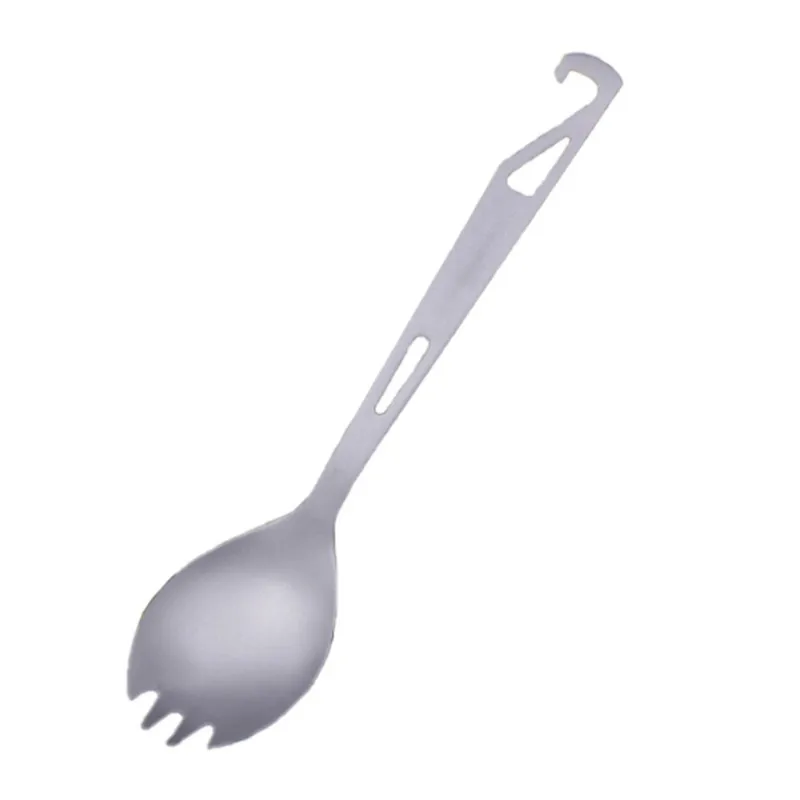 Титановый Spork с открывалкой для бутылок для улицы, для кемпинга, титановый столовый прибор для путешествий кемпинга пикника