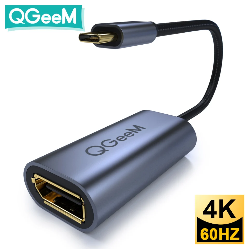 Кабель адаптер USB C DisplayPort 4K @ 60 Гц 3 1 Type Thunderbolt совместимый с женским кабелем DP для MacBook Galaxy Huawei|Кабели VGA| |