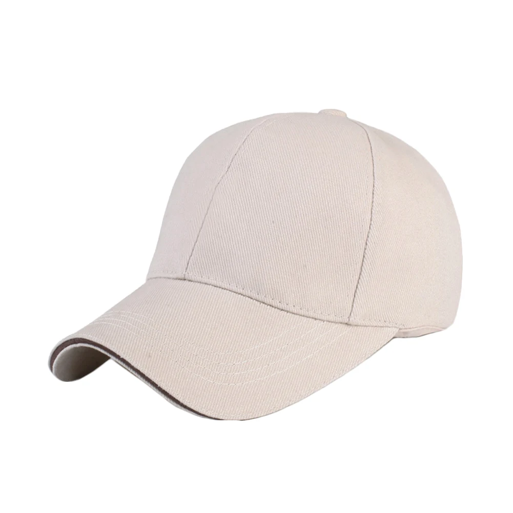 Men Women Summer Plain Curved Outdoor Sun Block Baseball Cap Adjustable Hat