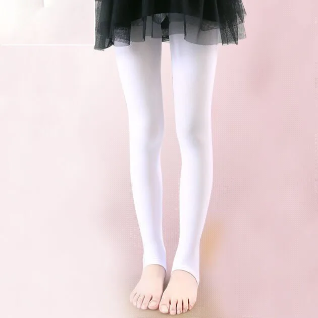 

Spring And Autumn Summer Thin Velvet Panty-hose for Kids Candy-Colored Girls Stepping Leggings White Silk Stockings Dance Socks