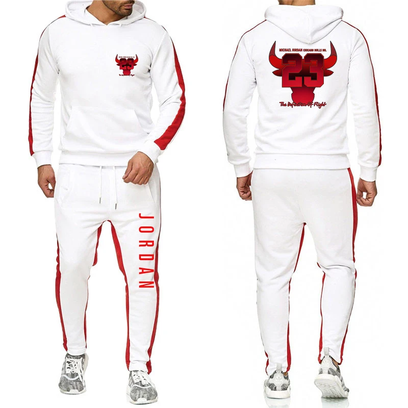 New Tracksuit Men s Hoodie Set Against Sportswear Set Wool Sweatshirt Set 23 Print Striped Track 5