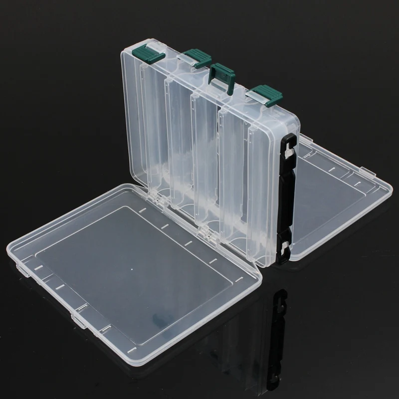 10 отсеков пластиковая коробка для ловли нахлыстом рыболовные снасти двухсторонние высокопрочные прозрачные видимые сливные отверстия