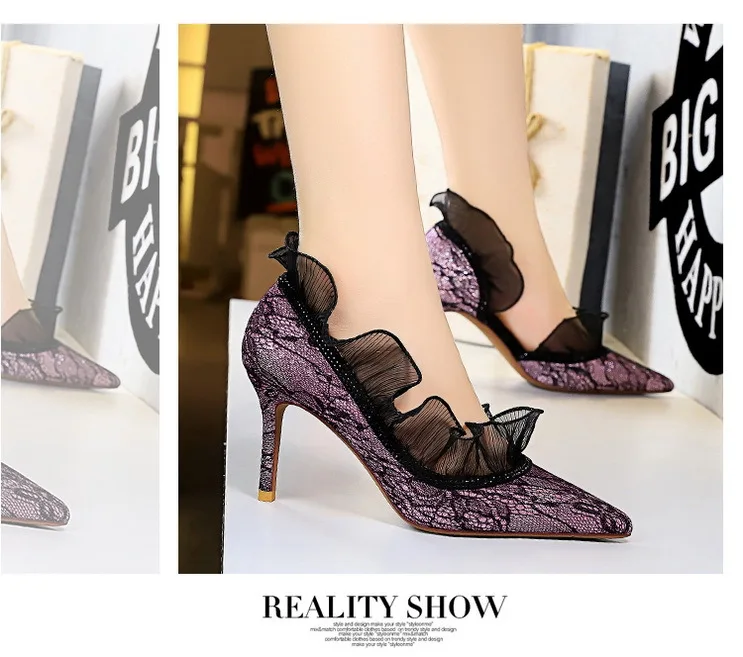 Модные женские туфли-лодочки; модельные туфли-лодочки с острым носком на тонком каблуке 8 см; модная офисная обувь