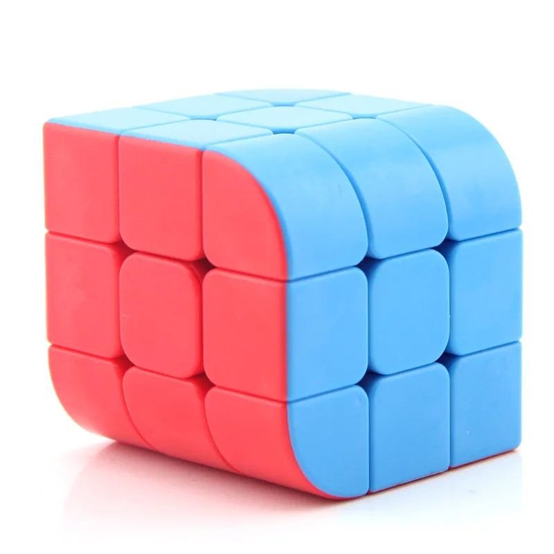 Высококачественный Trihedron FanXin 3x3x3, магический куб с выгнутой поверхностью, скоростная головоломка, рождественский подарок, идеи, детские игрушки - Цвет: Stickerless