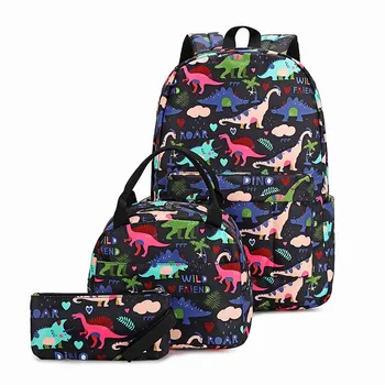 

Printing School Bag Set for Teenager Boys Girls Cool Children Kids Waterproof Schoolbag Bookbags Orthopedic Backpack Mochilas