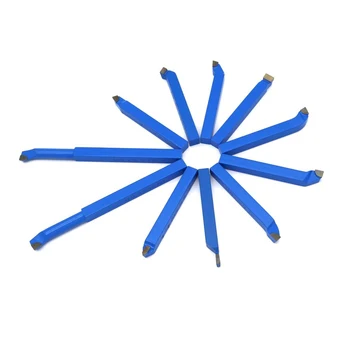 

Hot 11pcs 8mm/10mm Metal Carbide Welding CNC Lathe Tools Carbide Brazed Tipped Cutter Tool Bit Cutting Kit Turning Tool Holder