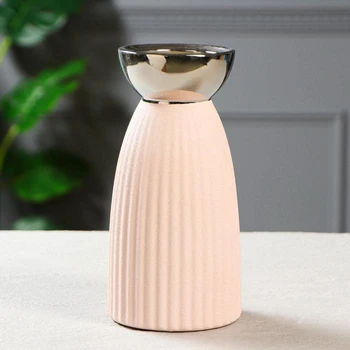 

Table vase "Tiffany", damask, powdery, 21 cm, 1 grade