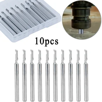 

10pcs 2mm Milling Cutter Carbide End Mill Single Flute Spiral Bit Round Shank