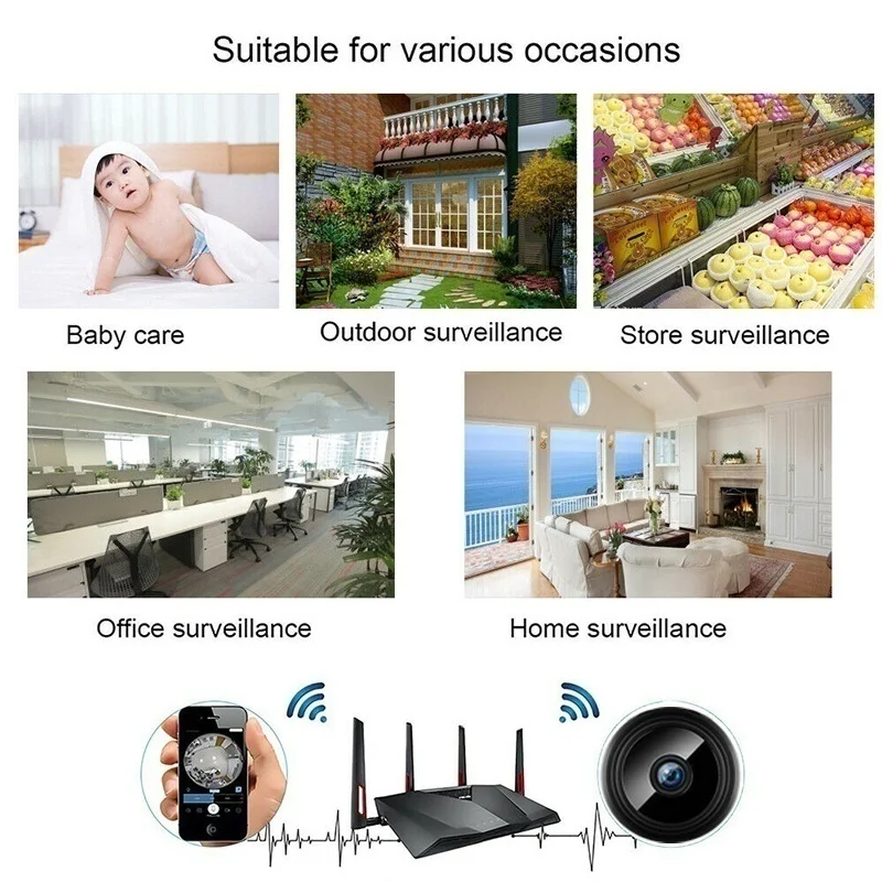 WIFI мини камера HD 1080P микро видеокамера широкоугольный объектив инфракрасная сеть