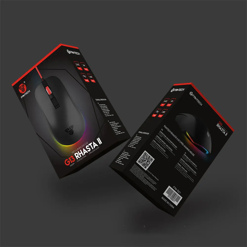 Fantech G13 Проводная игровая мышь Регулируемая 2400 dpi универсальная эргономичная мышь для мыши геймера светодиодный свет оптическая мышь USB Mause - Цвет: G13