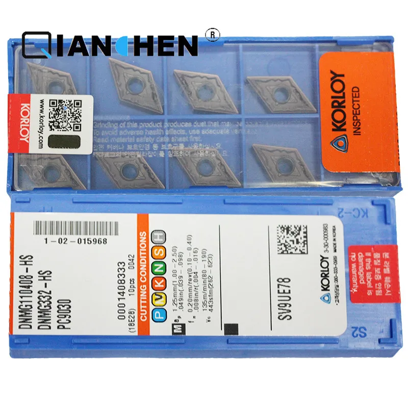 Корея KORLOY DNMG110404-HM PC9030 DNMG110404-HS PC9030 DNMG150404-HA PC9030(10 шт./лот) резец для внутренней обточки вставки