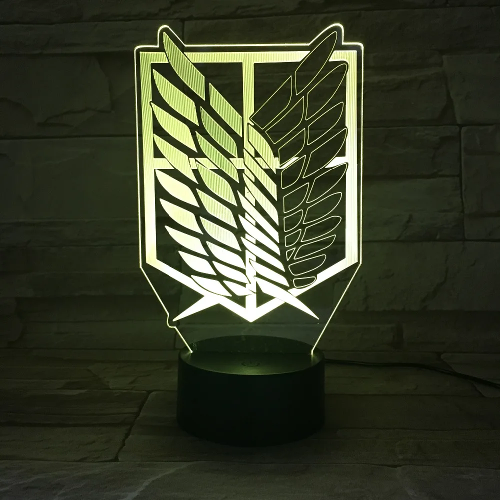[Seven Neon] Wings Attack Butterfly акриловая 7 цветов Настольная лампа животное 3D лампа Новинка Светодиодный Ночник светильник Сокол миллениума светильник