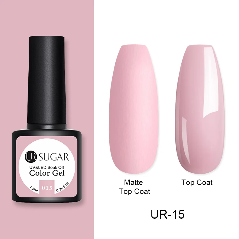 15 Ur Sugar, 7,5 мл, чистый цветной гель для ногтей, лак для ногтей, блеск, замачиваемый, УФ Гель-лак, Полупостоянный матовый эффект, эмаль, Гель-лак, УФ светодиодный - Цвет: 15