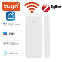 Tuya Smart ZigBee/WiFi датчик для двери открытые/Закрытые детекторы Совместимость с Alexa Google Home IFTTT Tuya/smtlife APP