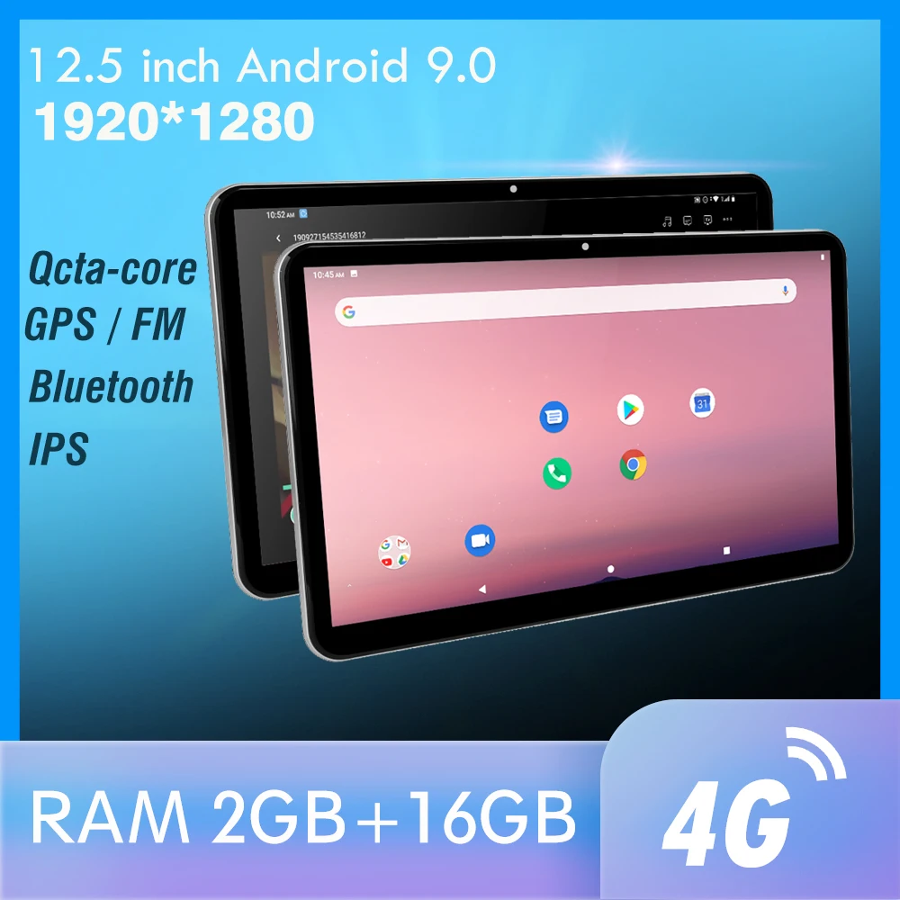 US $122.69 125 Inch Android Car Headrest Monitor 19201280 Video Ips Touch Screen